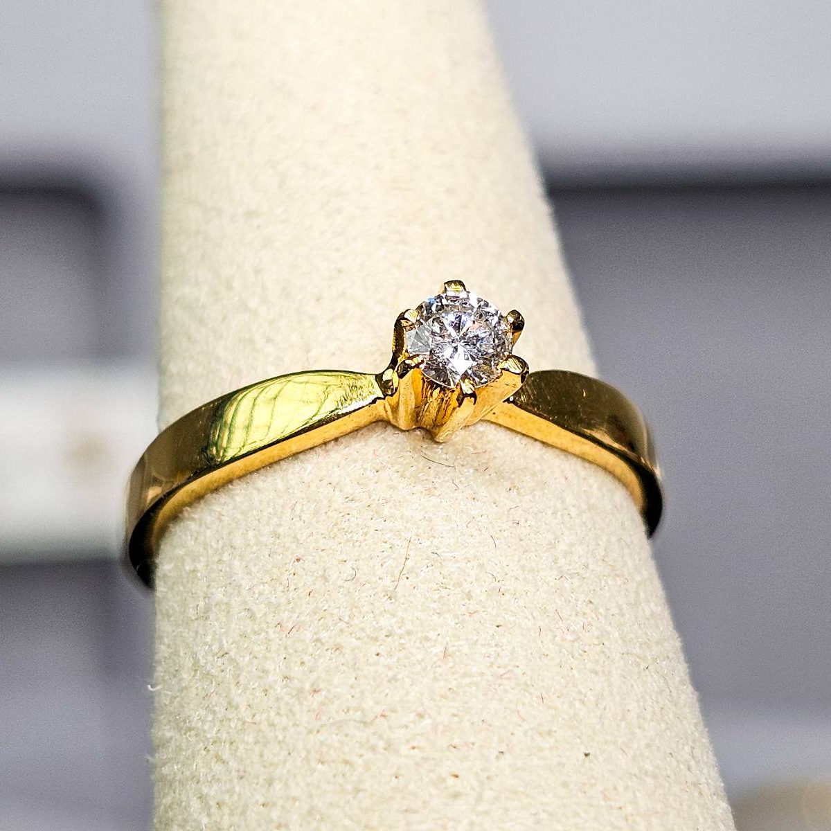 14k Yellow Gold 0.80 CTW Diamond Honeycomb Ring - Sindur Style